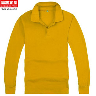 diy班服 印字logo工装 匡约翻领工作服t恤定制文化广告Polo衫 长袖