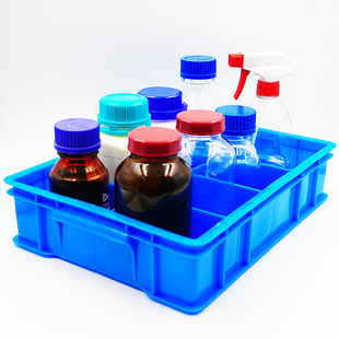 方格试剂瓶整理箱 塑料分隔箱 塑料隔断托盘搬运箱分件零件收纳盒