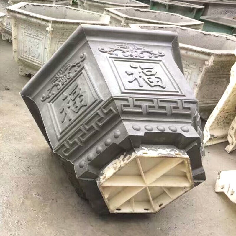水泥花盆模具六角欧式加厚盆景混泥土现浇磨具塑料模型罗马柱模具