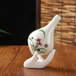 玥音陶笛6孔中音C调长嘴型6AC调陶笛儿童成人自学教学用笛埙