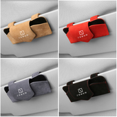 极氪001车载眼镜夹遮阳板汽车太阳墨镜夹盒收纳袋眼镜架用品大全