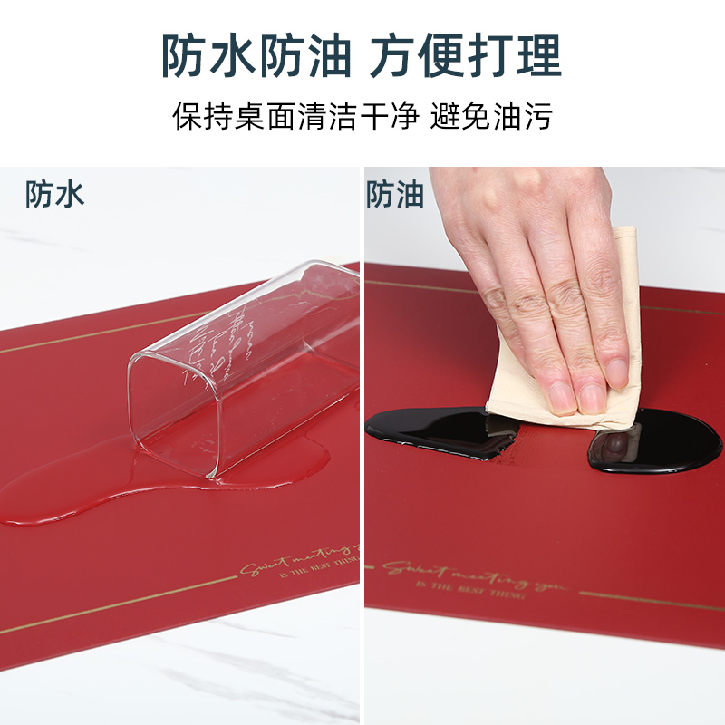 北欧皮革餐垫隔热垫子餐桌防烫桌垫家用防水防油轻奢餐盘垫西餐垫