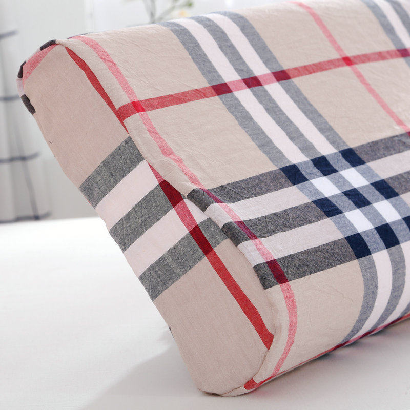 定做水洗棉全棉双人120150长记忆枕头套高低乳胶枕枕套薄纯棉枕套