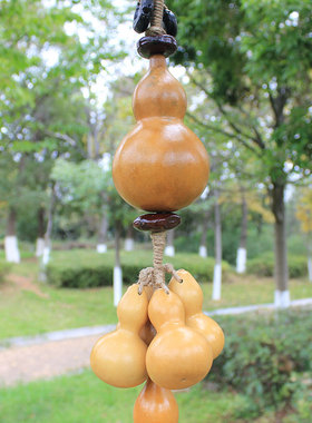 天然大小真葫芦串挂饰儿童福多招财挂件客厅装饰手工吊饰特色门饰