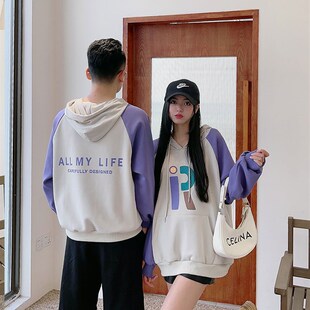 2023新款亲子装秋冬装连帽加绒卫衣一家三口四口婴儿母女外套班服