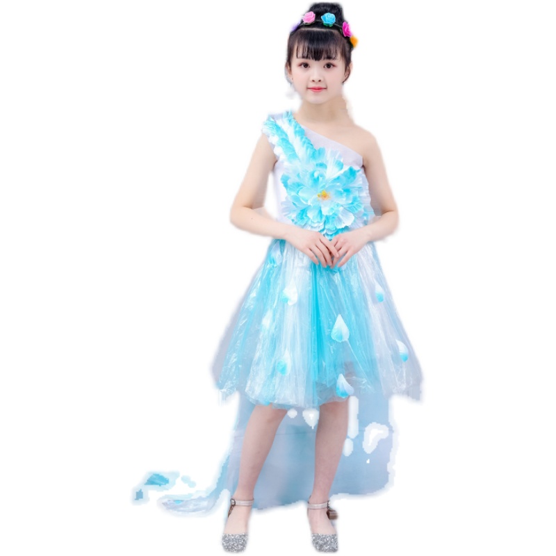 六一环保服装儿童时装衣服女童幼儿园秀舞台花仙子服装手工半成品