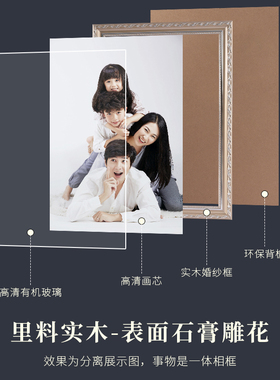 欧式全家福相框挂墙作冲洗照片打印加放大做成客厅婚纱照空框定制