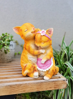 可爱小猫咪动物摆件花园庭院阳台民宿造景布置创意桌面装饰品礼物