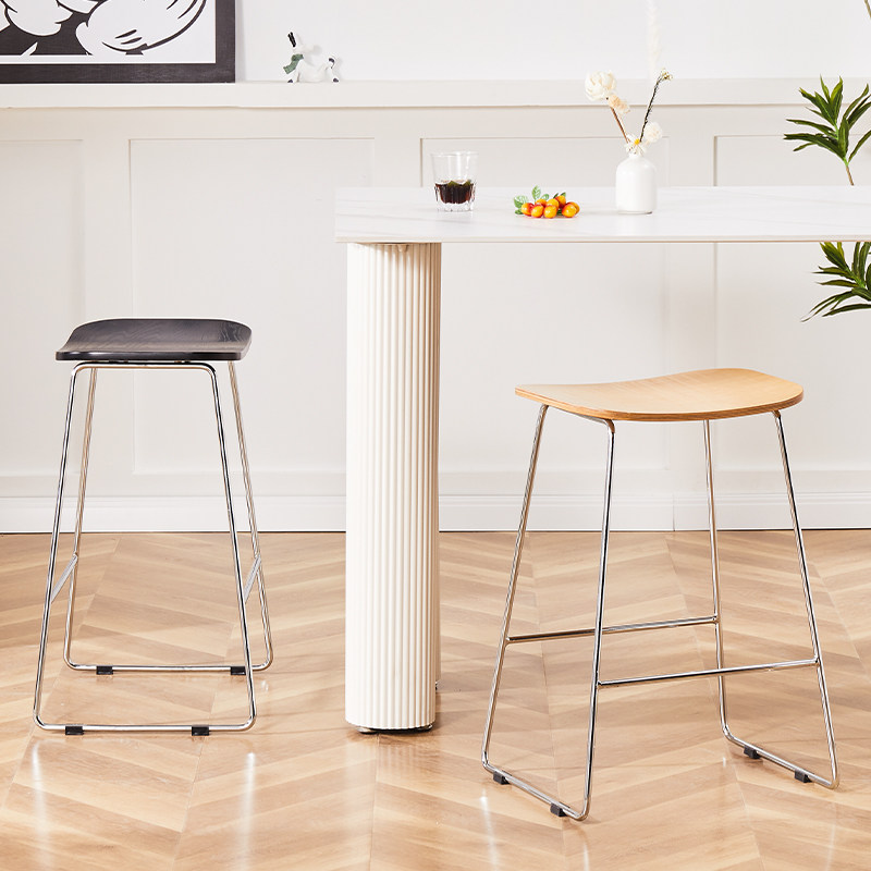 中古铁艺吧椅设计师款轻奢家用实木吧台椅酒吧凳子简约极简高脚凳,住宅家具,家用高脚椅,淘宝优惠券,粉丝福利购,淘宝优惠卷
