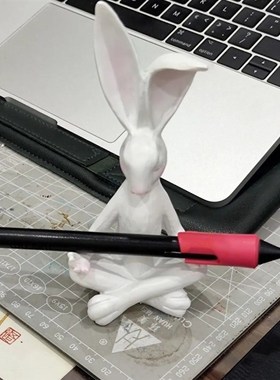 瑜伽兔子田园卡通摆件动物花园雕塑阳台民宿卧室装饰禅意盆微景观
