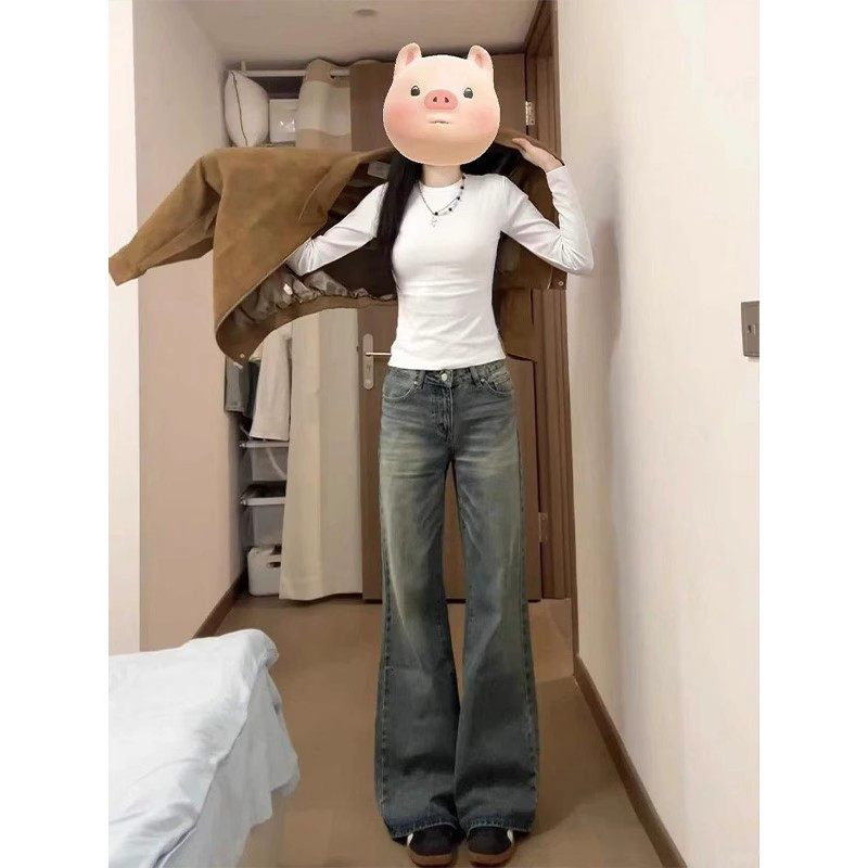 白色内搭打底衫女长袖上衣秋装2026新款修身外穿高级感初t恤