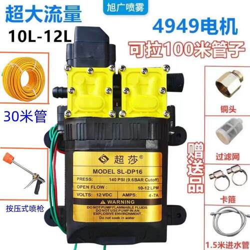 电动农用喷雾器高压双泵双核动力智能双泵抽水泵菜园果树浇水泵