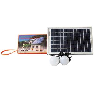 太阳能发电小系统 6W12V便携式 发电机整套家用户外应急照明电源