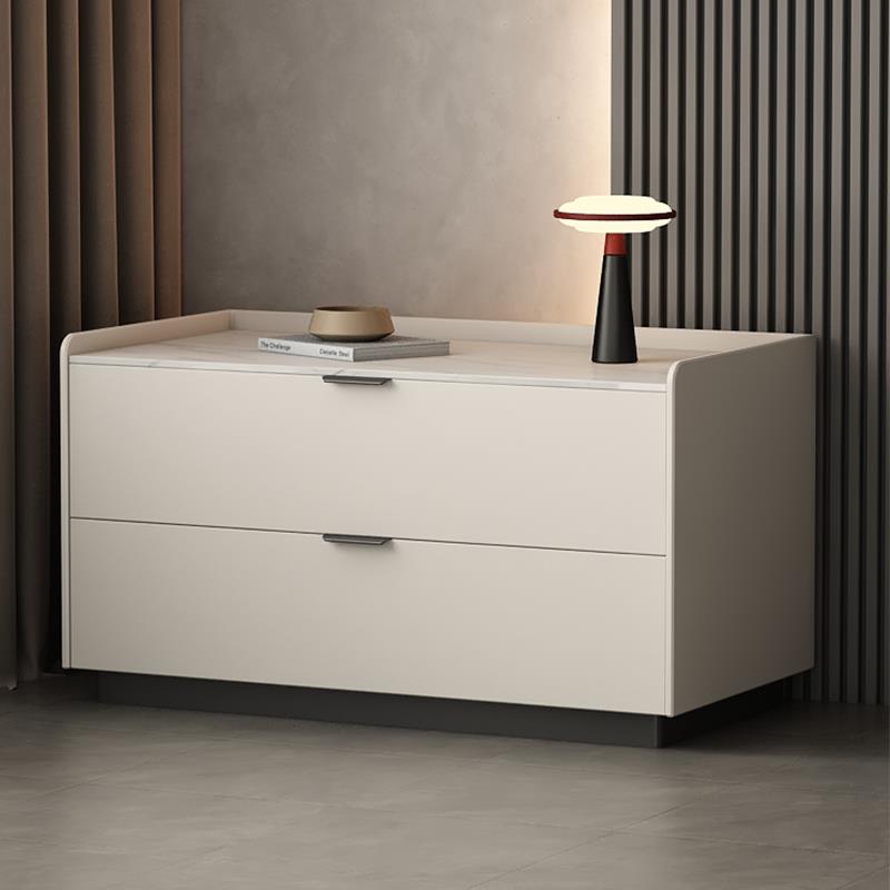 实木床头柜简约现代新款极简意式大床边柜轻奢高级感卧室宽置物架