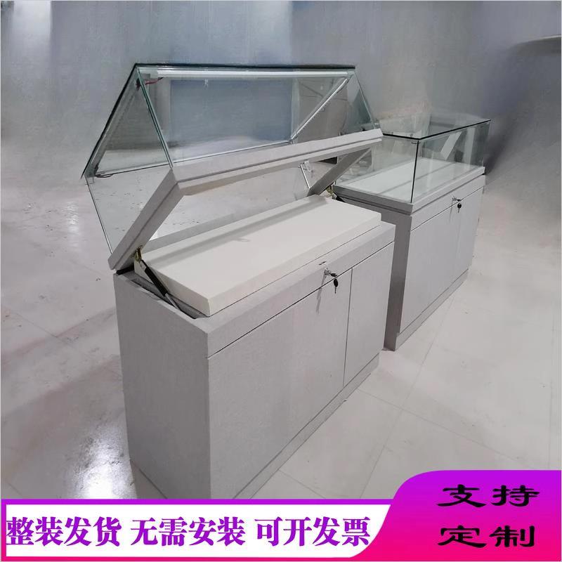 实木烤漆液压展柜博物馆玻璃展示柜文物字画玉器样品展览陈列柜台