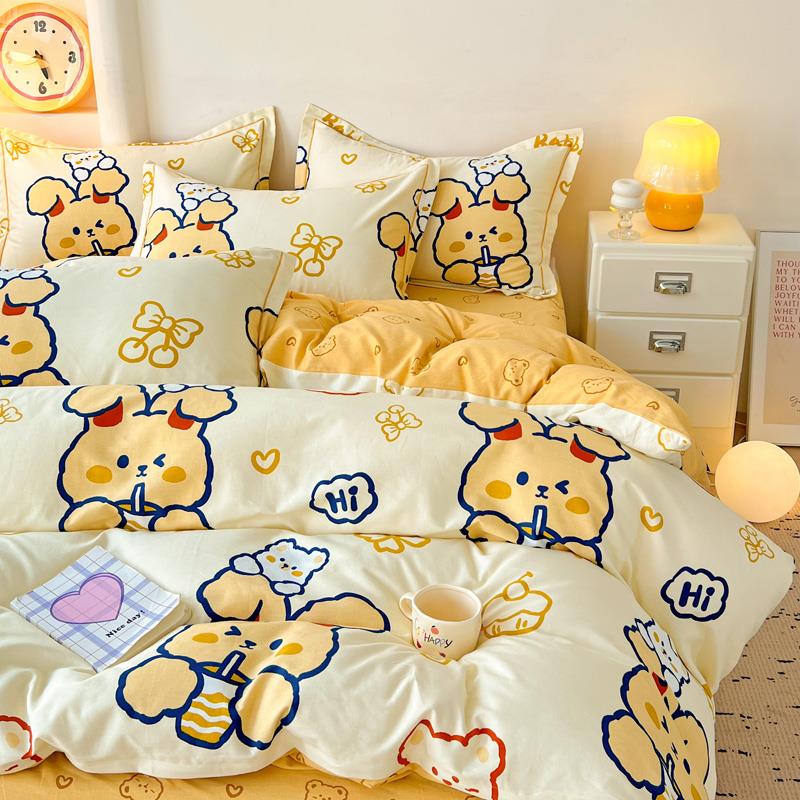 全棉加厚磨毛被套单件1.5x2.1米学生单人200x230x229cm纯棉被套