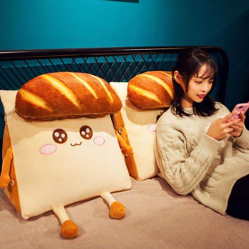 卡通面包三角靠枕飘窗抱枕卧室床上床头靠垫靠背沙发宿舍可拆洗