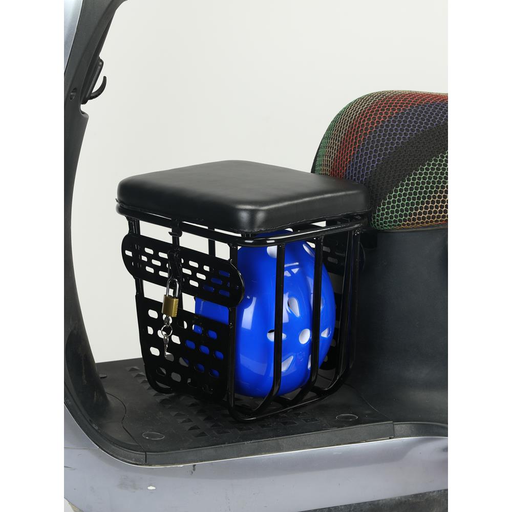 电动滑板车前儿童座椅收纳篮座椅婴儿儿童安全踏板凳子前收纳箱