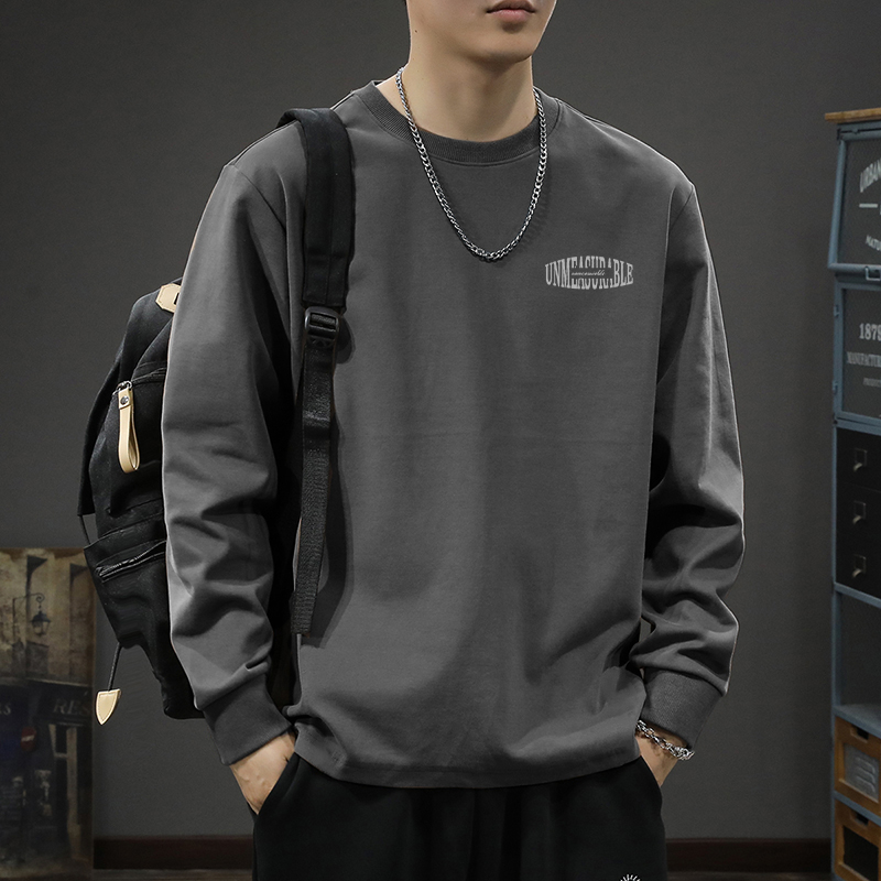 打底衫简木迹纯棉长袖T恤