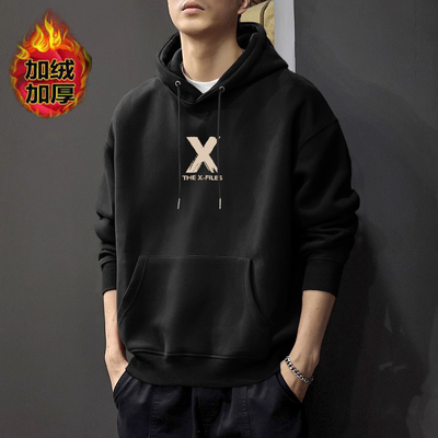 重磅潮牌连帽卫衣男加绒加厚