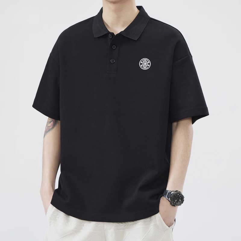 简木迹短袖T恤男polo衫