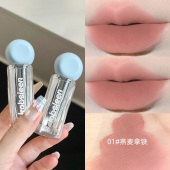 低饱和裸杏色 哑光雾面唇釉不易掉色沾杯学生党伪素颜裸色系口红