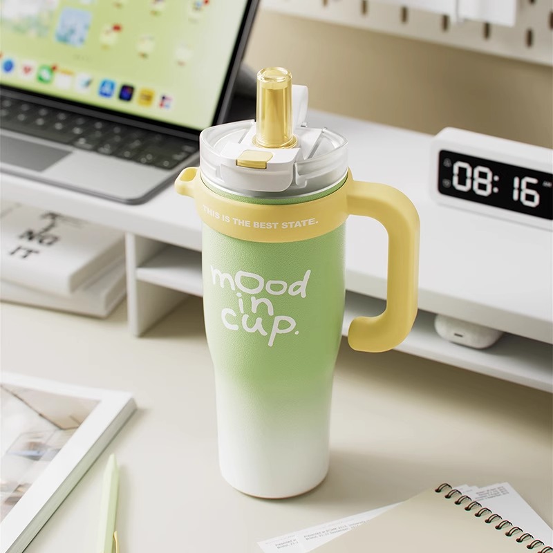 物生物巨无霸吸管保温杯大容量