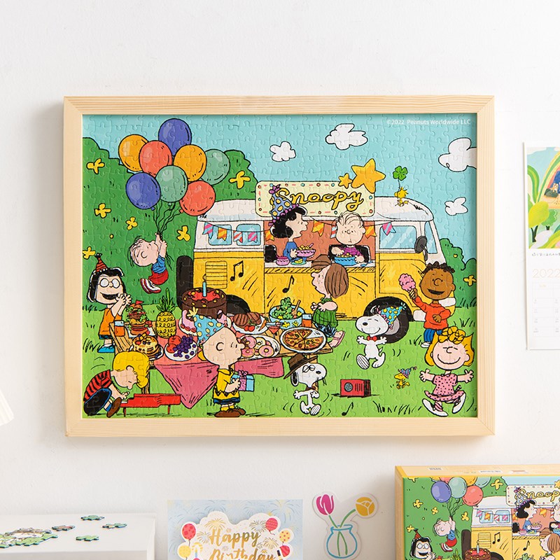 猫的天空之城拼图框500片画框拼图裱框木质实木挂墙相框简约装饰