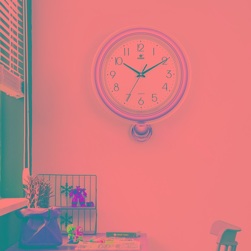 霸王钟表客厅家用挂钟静音欧式时尚挂表现代简约装饰摇摆钟