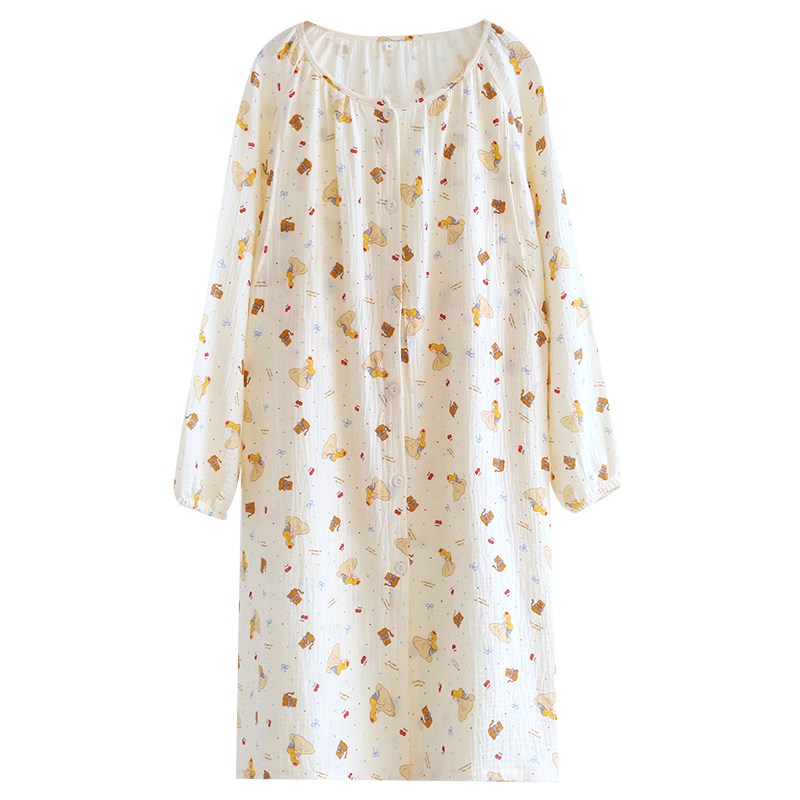 月子服待产裙纯棉产后宽松产房医院待产孕期专用坐月子哺乳睡裙