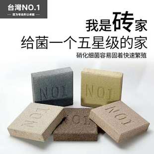 NO1小方砖大纳米砖过滤材料养鱼水培菌屋五色种矿物质硝化细菌屋