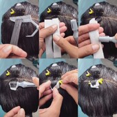 美发用品新款 定位烫发梳子发根定位夹纹理冷热烫神器发型发廊工具