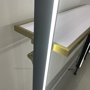 服装展示架陈列货架带灯立柱男装女装店衣服挂架正挂侧挂上墙组合