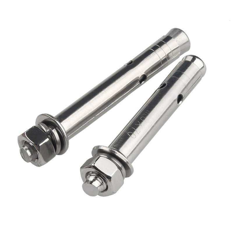 304/201/316不锈钢膨胀螺丝镀锌加长拉爆螺栓膨胀管钉外管M6-M20