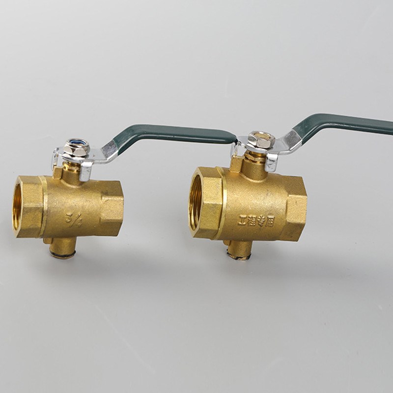 加厚黄铜测温球阀DN20螺纹自来水管温度测量开关供暖测温手动阀门