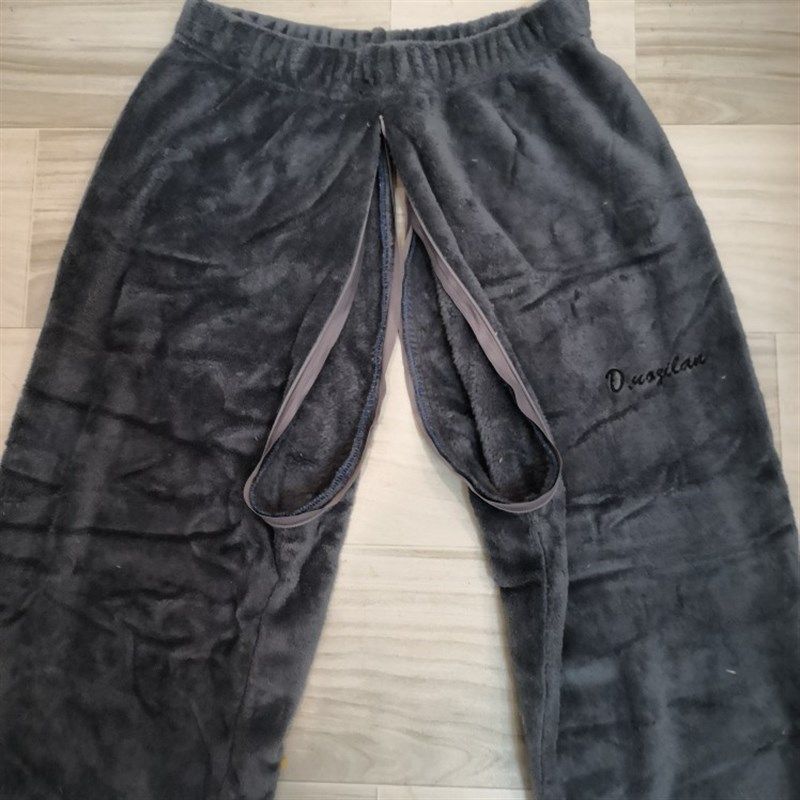 秋冬珊瑚绒仙人暖暖裤裆裆中间隐形拉链开裆裤成人易脱方便居家裤,女装/女士精品,休闲裤,淘宝优惠券,粉丝福利购,淘宝优惠卷