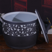 景德镇陶瓷米缸家用带盖子米桶加厚密封防潮面粉缸老式 提盖缸