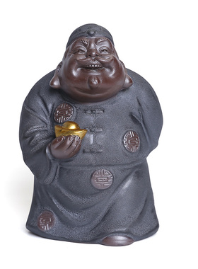 创意陶瓷地主老爷摆件财主人物桌面新中式客厅书房玄关装饰品送礼