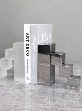 新中式水晶梯子书挡样板房售楼部卧室书房客厅家居玄关饰品摆件