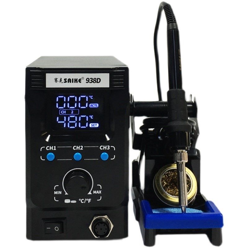 赛克938D数显恒温焊台可调温电烙铁大功率防静电维修焊接工具套装