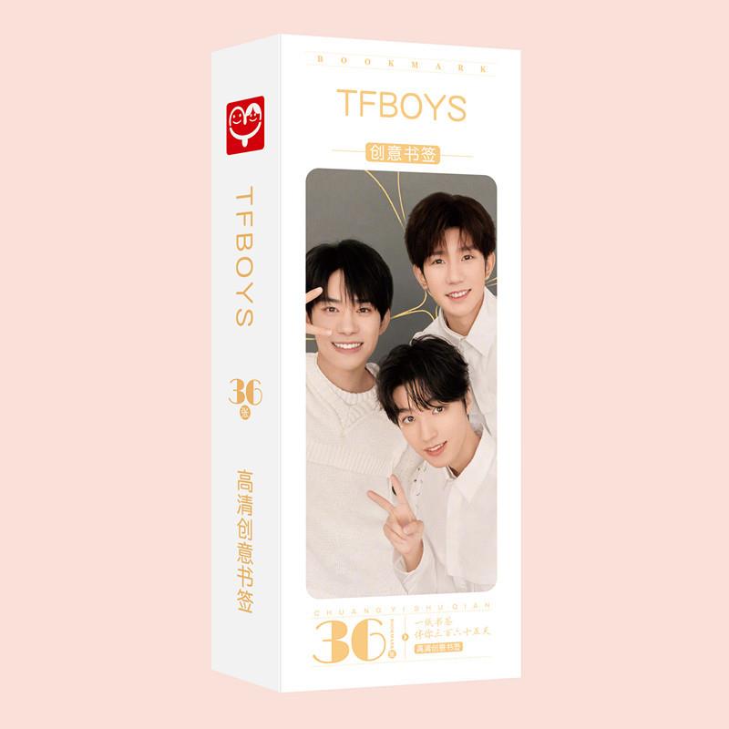 无定价 tfboys王源易烊千玺王俊凯团体书签36张 明星周边书签