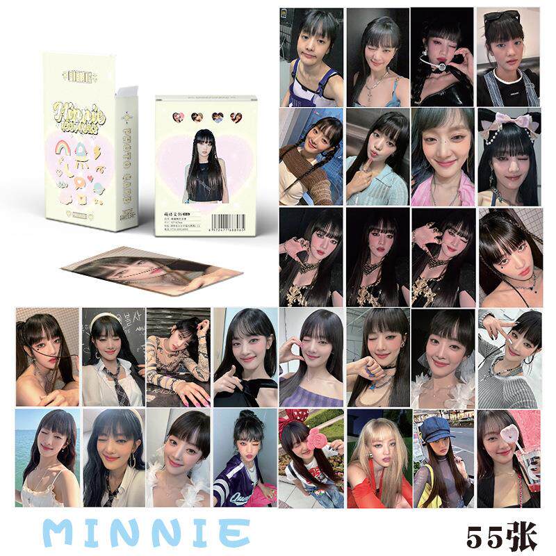 米妮专辑镭射小卡片55张3寸圆角拍立得LOMO卡明信片周边同款