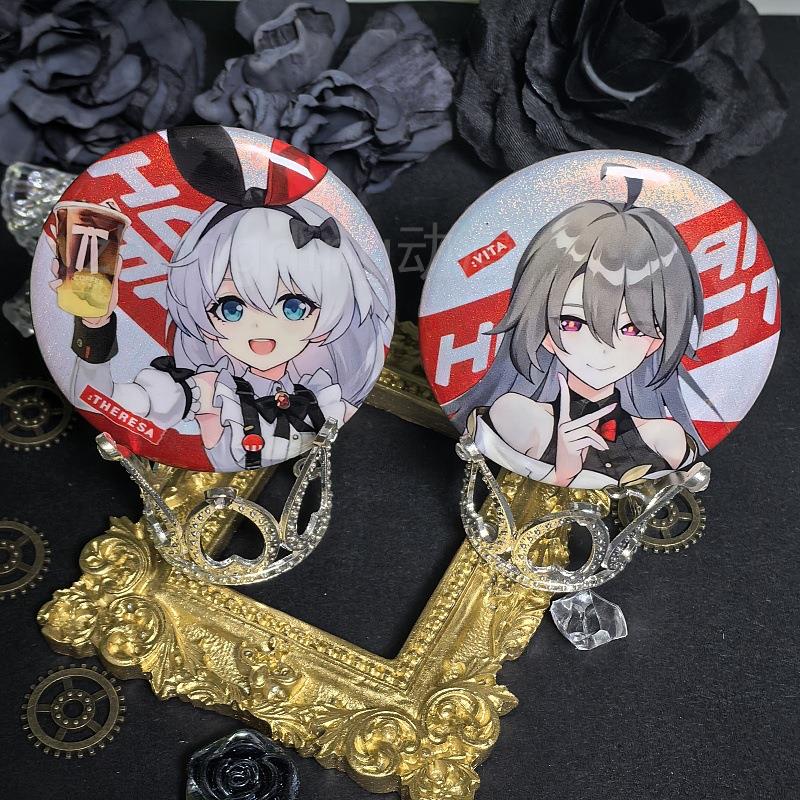 德丽莎天命难逃同人双闪徽章游饰戏二次元吧唧谷子装收藏书包挂件