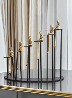 轻奢北欧装饰礼物家居软装客厅摆件办公室书房桌面创意黄铜饰品