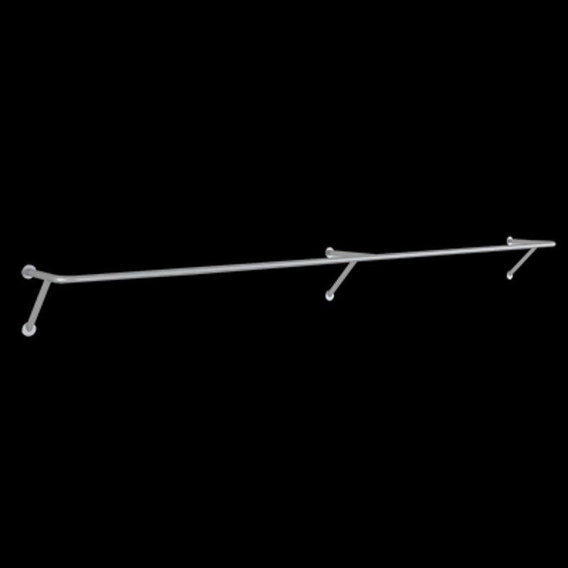 服装店上墙展示架墙上侧挂壁挂衣架男女装陈列架银色横杆货架正挂