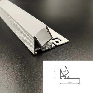 单边向上斜发光边吊洗顶客厅悬浮吊顶反光灯带线型灯洗墙线性灯槽