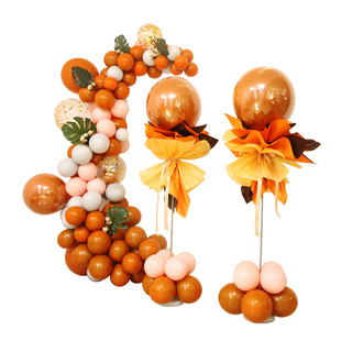 520开业气球立柱橙色半拱门商场店铺门面搞活动气氛周年庆装饰