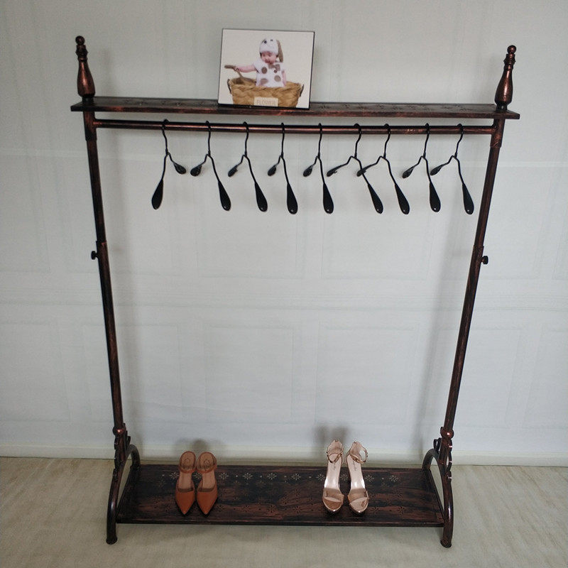 欧式服装展示架店铺货架专用伸缩中岛装饰落地式女装儿童装挂衣架