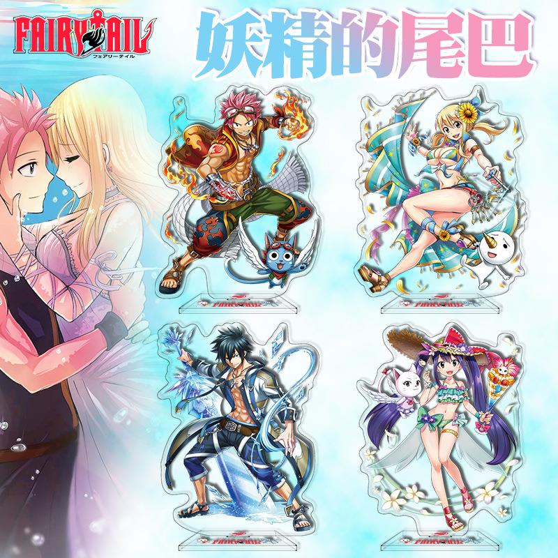 妖精的尾巴周边大立牌 纳兹格雷露西周边亚克力人形摆件