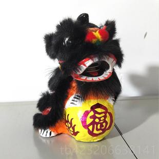 民传统舞狮装 正品 饰品中可爱间踩球风狮家居国摆件原创工艺品外事